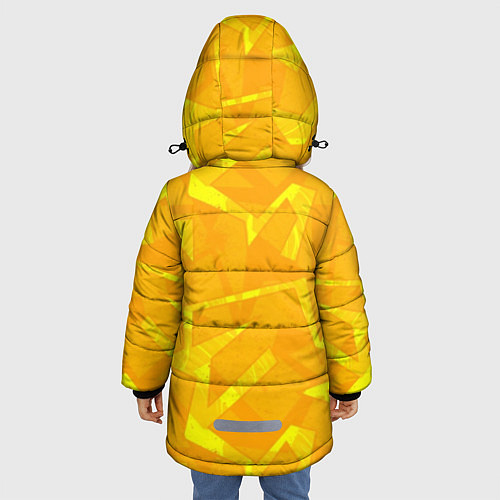 Зимняя куртка для девочки BTS: Yellow Style / 3D-Черный – фото 4