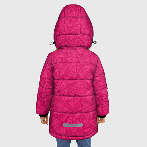 Зимняя куртка для девочки Абстракция и фигуры / 3D-Черный – фото 4