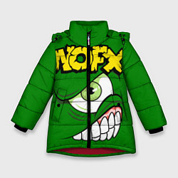 Куртка зимняя для девочки NOFX Face, цвет: 3D-красный