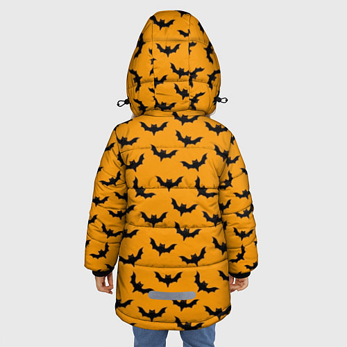 Зимняя куртка для девочки Happy Halloween / 3D-Черный – фото 4