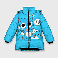 Куртка зимняя для девочки Fairy Tail: Happy, цвет: 3D-черный