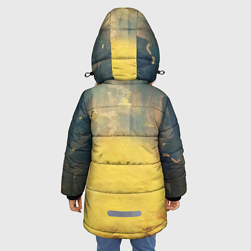 Зимняя куртка для девочки Фриск и Азриэль / 3D-Светло-серый – фото 4