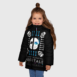Куртка зимняя для девочки Undertale, цвет: 3D-черный — фото 2