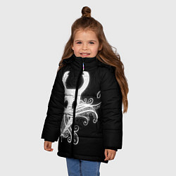 Куртка зимняя для девочки Hollow Knight, цвет: 3D-светло-серый — фото 2