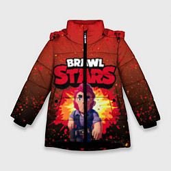 Куртка зимняя для девочки Brawl Stars Colt, цвет: 3D-черный