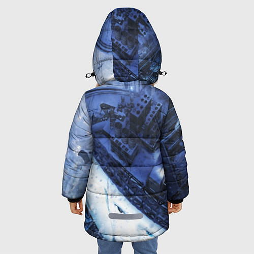Зимняя куртка для девочки Detroit: Become Human / 3D-Черный – фото 4