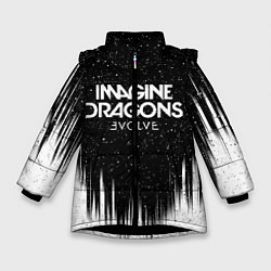 Куртка зимняя для девочки IMAGINE DRAGONS, цвет: 3D-черный