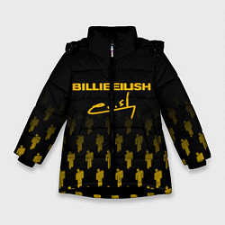 Куртка зимняя для девочки Billie Eilish: Yellow & Black Autograph, цвет: 3D-черный