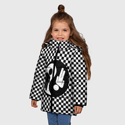 Куртка зимняя для девочки Billie Eilish: Yin-Yang, цвет: 3D-черный — фото 2