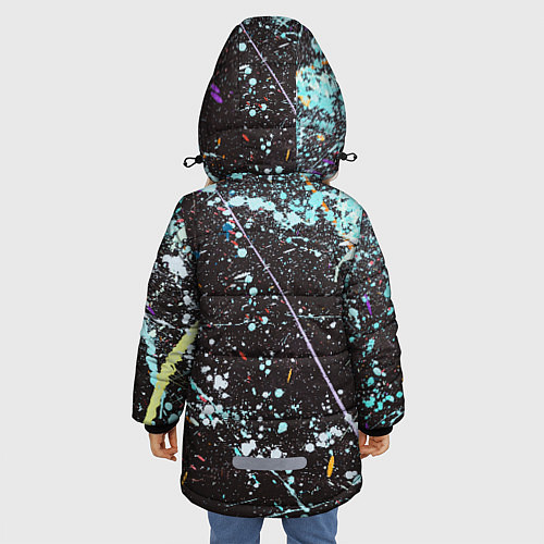 Зимняя куртка для девочки Billie Eilish: Blohsh Painted / 3D-Черный – фото 4