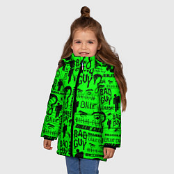 Куртка зимняя для девочки Billie Eilish: Bad Guy, цвет: 3D-светло-серый — фото 2