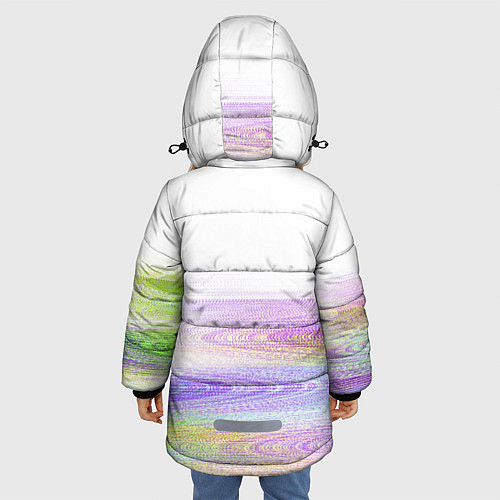Зимняя куртка для девочки BILLIE EILISH: White Glitch / 3D-Черный – фото 4