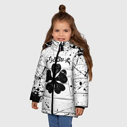 Куртка зимняя для девочки ЧЁРНЫЙ КЛЕВЕР, цвет: 3D-черный — фото 2