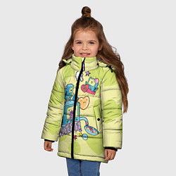 Куртка зимняя для девочки Sweet BMOs, цвет: 3D-светло-серый — фото 2