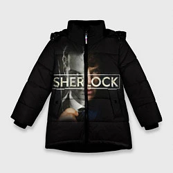 Куртка зимняя для девочки Sherlock, цвет: 3D-черный