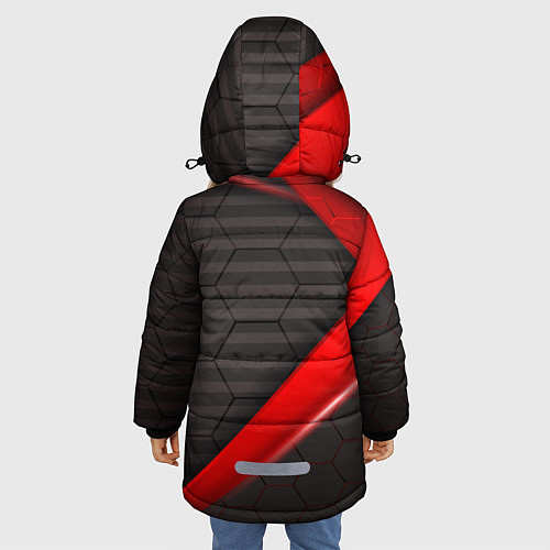 Зимняя куртка для девочки Mass Effect N7 / 3D-Черный – фото 4
