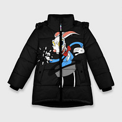 Куртка зимняя для девочки Cuphead - Хопус Покус, цвет: 3D-черный