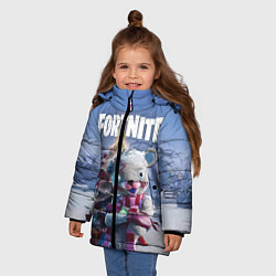 Куртка зимняя для девочки Fortnite Новогодний, цвет: 3D-черный — фото 2