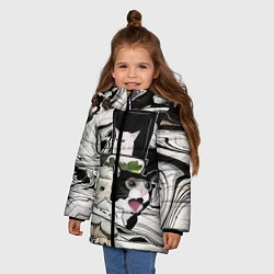 Куртка зимняя для девочки Woman yelling at cat, цвет: 3D-светло-серый — фото 2