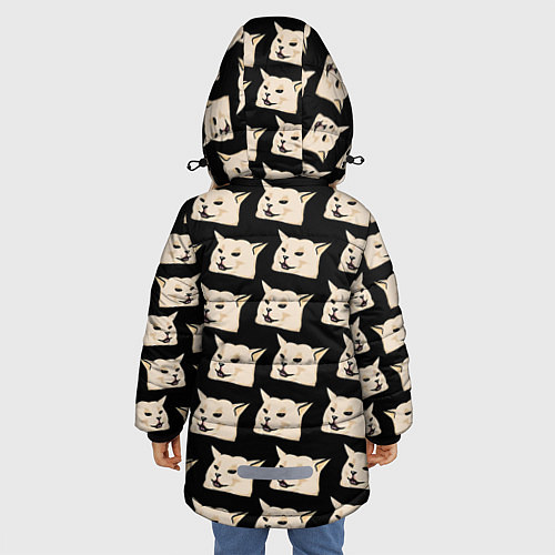 Зимняя куртка для девочки Woman yelling at cat / 3D-Черный – фото 4