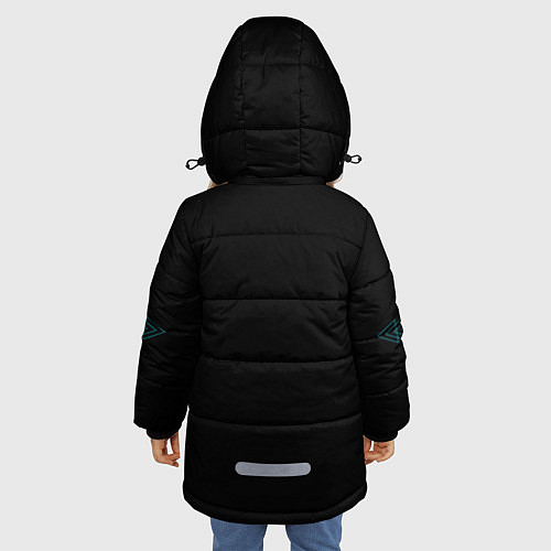 Зимняя куртка для девочки Ария / 3D-Черный – фото 4