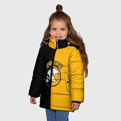 Куртка зимняя для девочки Sans Frontieres, цвет: 3D-черный — фото 2
