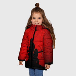 Куртка зимняя для девочки God of War, цвет: 3D-черный — фото 2