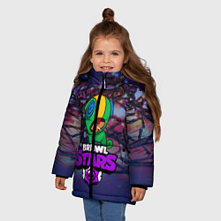 Куртка зимняя для девочки BRAWL STARS НОВОГОДНИЙ, цвет: 3D-черный — фото 2