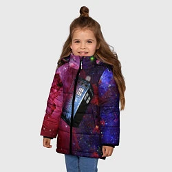 Куртка зимняя для девочки Doctor Who, цвет: 3D-черный — фото 2