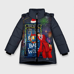 Куртка зимняя для девочки Doctor Who, цвет: 3D-черный
