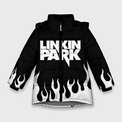 Куртка зимняя для девочки Linkin Park: Black Flame, цвет: 3D-светло-серый
