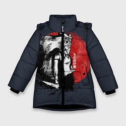 Куртка зимняя для девочки Принцесса Мононоке, цвет: 3D-черный
