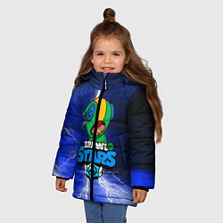 Куртка зимняя для девочки BRAWL STARS LEON STORM, цвет: 3D-черный — фото 2