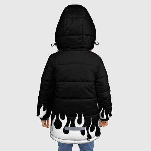 Зимняя куртка для девочки Алиса / 3D-Черный – фото 4