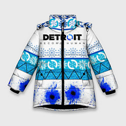 Куртка зимняя для девочки DETROIT: НОВОГОДНИЙ, цвет: 3D-черный