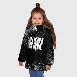 Куртка зимняя для девочки Linkin Park, цвет: 3D-светло-серый — фото 2