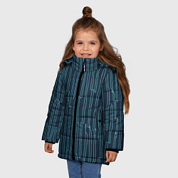 Куртка зимняя для девочки Стильный узор, цвет: 3D-черный — фото 2
