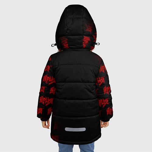 Зимняя куртка для девочки АРИЯ / 3D-Черный – фото 4