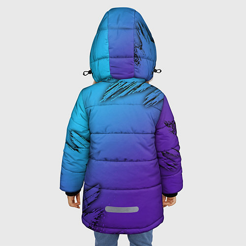 Зимняя куртка для девочки Brawl Stars LEON SHARK / 3D-Черный – фото 4