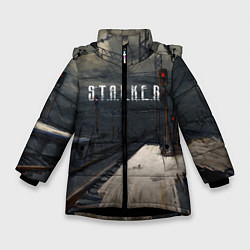 Куртка зимняя для девочки НОВЫЙ СТАЛКЕР, цвет: 3D-черный