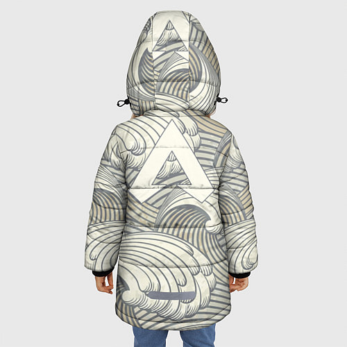 Зимняя куртка для девочки Apex Legends Спина / 3D-Черный – фото 4
