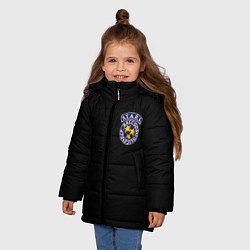 Куртка зимняя для девочки STARS НА СПИНЕ, цвет: 3D-черный — фото 2