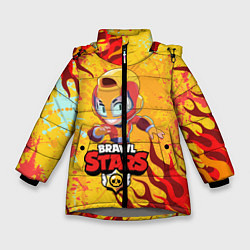 Куртка зимняя для девочки BRAWL STARS MAX, цвет: 3D-светло-серый
