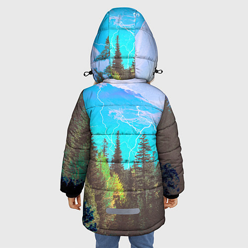 Зимняя куртка для девочки Счастье не за горами / 3D-Черный – фото 4