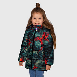 Куртка зимняя для девочки Уголь, цвет: 3D-черный — фото 2