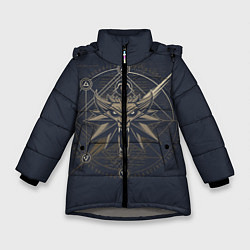 Куртка зимняя для девочки Ведьмак 3: Дикая Охота, цвет: 3D-светло-серый