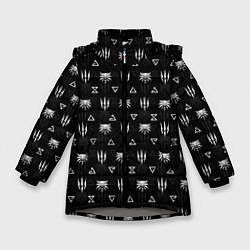 Куртка зимняя для девочки ВЕДЬМАК, цвет: 3D-светло-серый