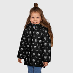 Куртка зимняя для девочки ВЕДЬМАК, цвет: 3D-светло-серый — фото 2