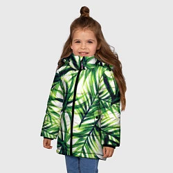 Куртка зимняя для девочки Тропики, цвет: 3D-красный — фото 2