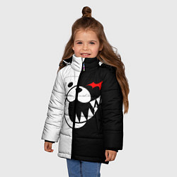 Куртка зимняя для девочки MONOKUMA КАПЮШОН, цвет: 3D-светло-серый — фото 2
